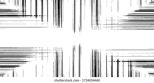 Slim lines texture. Parallel and intersecting lines abstract pattern. Abstract textured effect. Black isolated on white background.Vector illustration. EPS10.