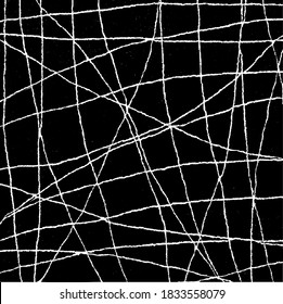 Textura de líneas delgadas. Patrón abstracto de líneas paralelas e interrelacionadas. Efecto texturado abstracto. Negro aislado en fondo blanco.Ilustración vectorial. EPS10.