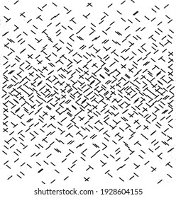 Slim lines texture. Parallel and intersecting lines abstract pattern. Abstract textured effect. Black isolated on white background.Vector illustration. EPS10.