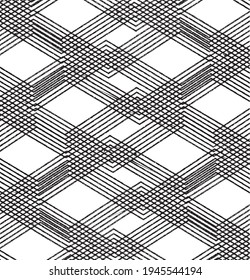 Slim lines texture. Parallel and intersecting lines abstract pattern. Abstract textured effect. Black isolated on white background.Vector illustration. EPS10.