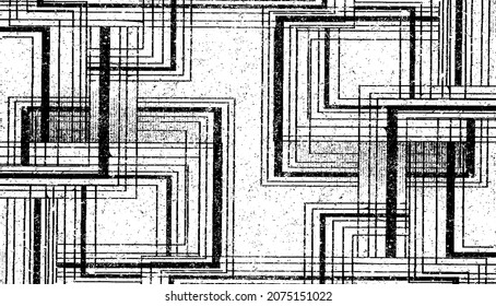 Slim lines texture. Parallel and intersecting lines abstract pattern. Abstract textured effect. Black isolated on white background.Vector illustration. EPS10.