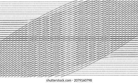 Slim lines texture. Parallel and intersecting lines abstract pattern. Abstract textured effect. Black isolated on white background.Vector illustration. EPS10.