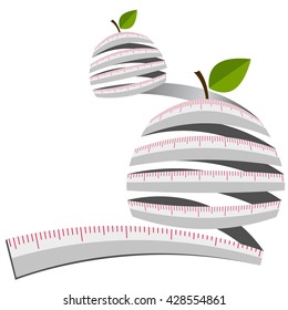 Slim Measuring tape for control your waist Slim Orange Healthy