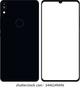 slim mobile smartphone phone, vector - eps 10