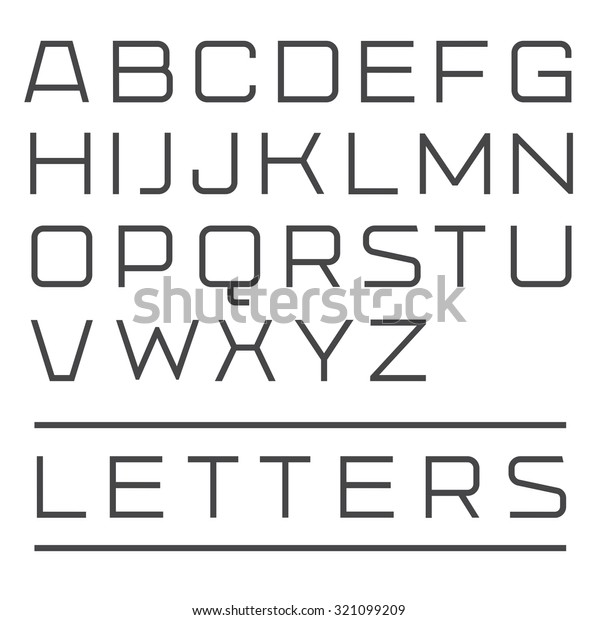 Slim Modern Vector Font Elegant Typeface 库存矢量图 免版税 Slim Modern Vector Font Elegant Typeface 库存矢量图 免版税