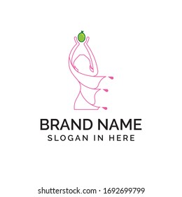 slim nature logo vector design illustration