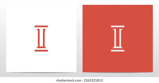 Diseño de logotipo de carta de pilar delgado U