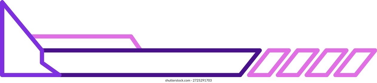 Schlanke violette Umriss Tech-Header mit Wolken und Bindestrichen Linien