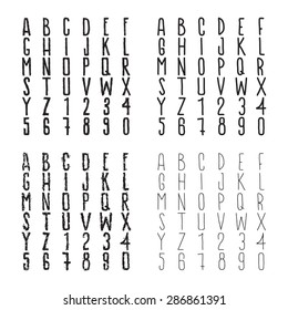 Slim and rough grungy basic fonts collection  