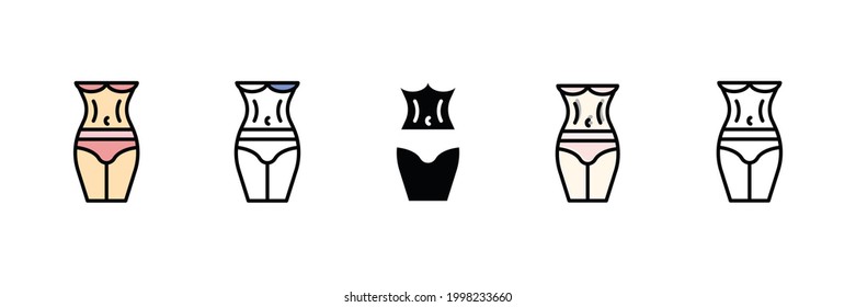 slim set vector type icon