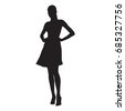 silhouette woman dress