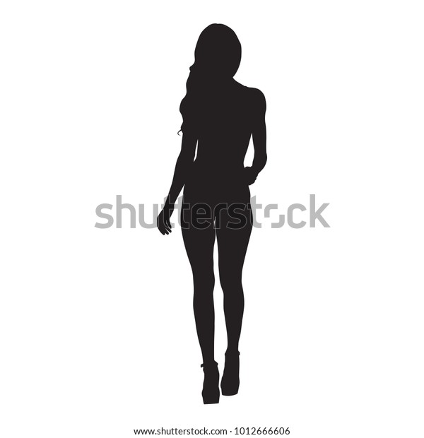 Slim Sexy Woman On High Heels Stock Vector Royalty Free