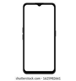  slim smarthphone with blank screen. illustration vector