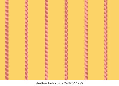 Slim stripe background lines, colourful pattern seamless vertical. Rustom texture fabric textile vector in amber and pink colors palette.