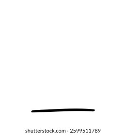 Slim underscore horizontal bar symbol in outline hand drawn style. Vector illustration isolated on white background. For typography, font, shop, logo, alphabet, sales, signboard, education.