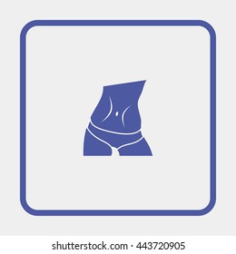 Slim waist icon.