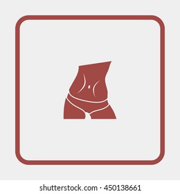 Slim waist icon.
