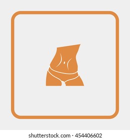 Slim waist icon.