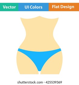 Slim waist icon. Vector illustration.