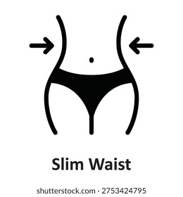 Slim Waist Vector icon which can easily modify or edit


