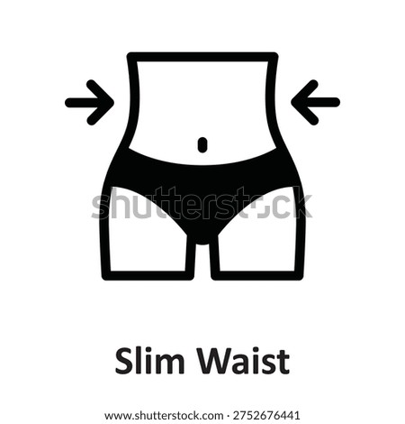 Slim Waist  Vector icon which can easily modify or edit

