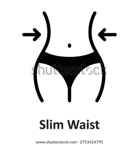 Slim Waist Vector icon which can easily modify or edit

