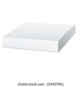 Slim White Mock up Package Box. For Software, electronic device and other products. Vector illustration.
