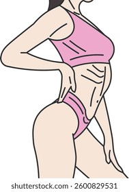 Slim Woman with Beautiful Body Results of an Effective and Healthy Diet