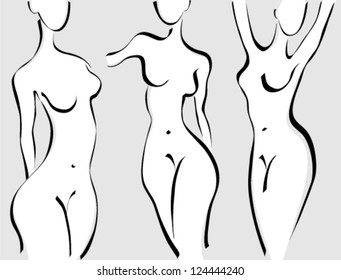 Slim woman's body