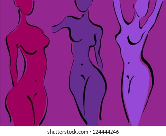 Slim woman's body