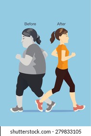 Slim women jogging be opposed fat women which was past self, it is beauty concept