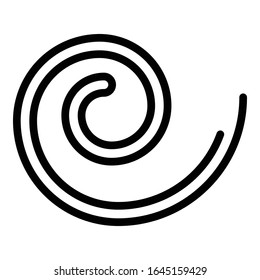 Slim worm icon. Outline slim worm vector icon for web design isolated on white background