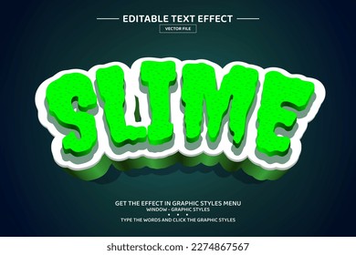 Slime 3D editable text effect template