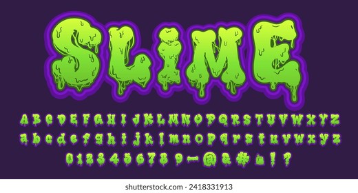 Slime alphabet halloween-themed , Melt alphabet