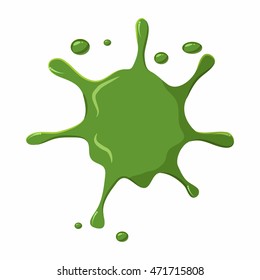 Slime blot isolated on white background. Green slime blot vector illustration