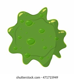 Slime blot isolated on white background. Green slime blot vector illustration