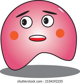 Slime characters are pink. character vector.