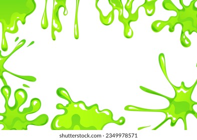 Slime drip bubble glitter frame gum glue banner background. Vector flat graphic design illustration