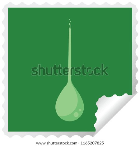 slime drip graphic square sticker stamp