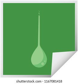 slime drip graphic vector illustration square sticker