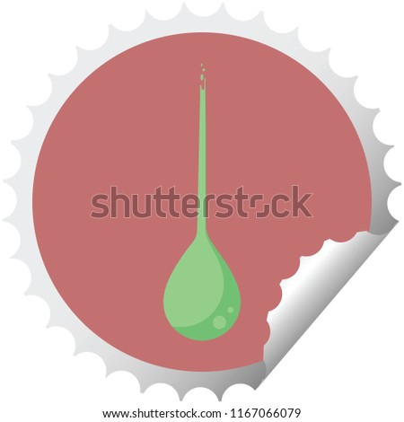 slime drip graphic vector illustration round sticker stamp