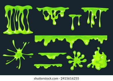 Lámina de goteo de mucus mocus jelly líquido splatter concepto abstracto tóxico tóxico. Elemento de ilustración de diseño gráfico de vector