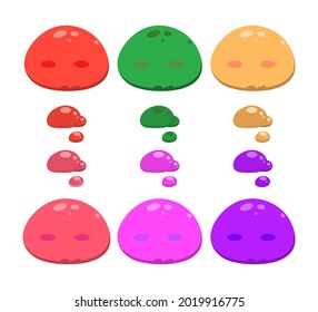 Slime Emoji.slime emoji set on white background. Vector illustration.