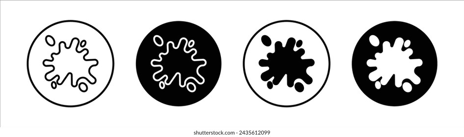 Slime flat line icon set. Slime Thin line illustration vector