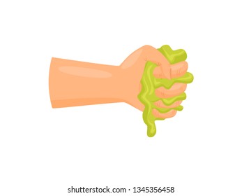 Slime game concept. Entertainment and dexterity arms.