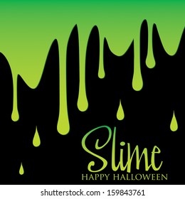 Slime Halloween Card In Vector Format.