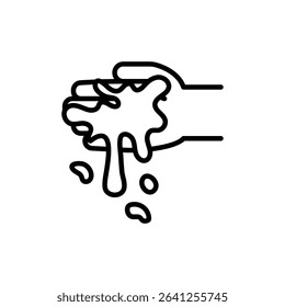 Slime icon outline set sign