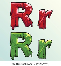 Slime Jelly Letter R Green And Red