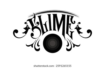 SLIME lettering logo custom design