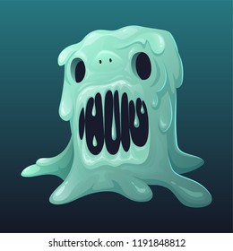 Slime Liquid Monster. Vector Illustration